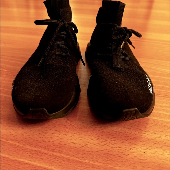 Balenciaga Speed Recycled Knit Sneakers Black - Picture 6 of 11